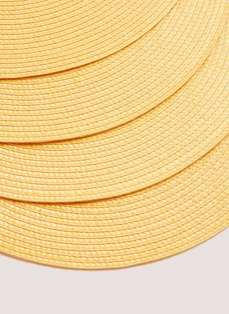 ماتلان Ochre 4 Pack Woven Placemats (25cm) Yellow
